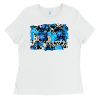 White westerb cowhide winter background Ladies Tee - AdoDesignShop