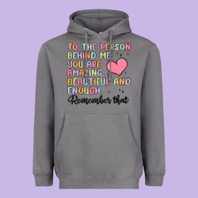 To The Person Behind Me Heavyweight Hoodie Designed By Maliassmallbusiness