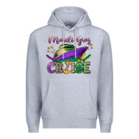 Heather Grey mardi gras cruise celebration Premium Hoodie - LillyAllenDesigns