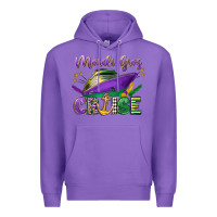 Purple mardi gras cruise celebration Premium Hoodie - LillyAllenDesigns