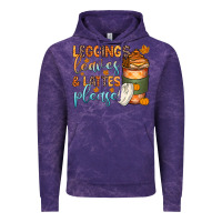 Cloud Purple leggins leaves and lattes Vintage Hoodie - Zillion Design Studio