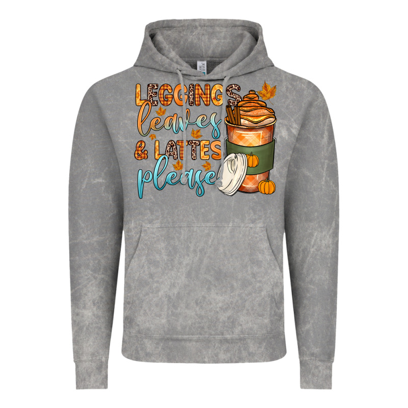 Leggins Leaves And Lattes Vintage Hoodie by Zillion Design Studio | Teevron