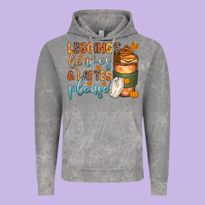 Leggins Leaves And Lattes Vintage Hoodie Designed By Zillion Design Studio