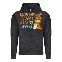Vintage Black leggins leaves and lattes Vintage Hoodie - Zillion Design Studio