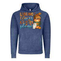 Vintage Denim leggins leaves and lattes Vintage Hoodie - Zillion Design Studio