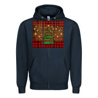 Navy Christmas trees Zipper Hoodie - AdoDesignShop