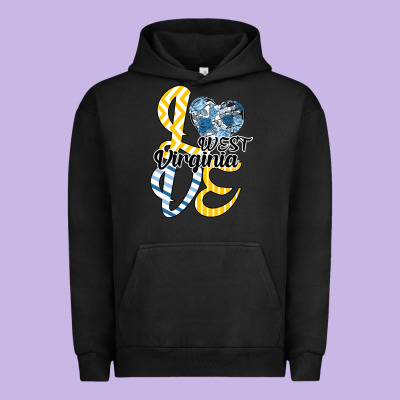 Love West Virginia Urban Hoodie Designed By Bettercallsaul