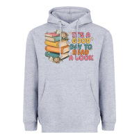 Heather Grey it's a good day to read a book Heavyweight Hoodie - MaliasSmallBusiness