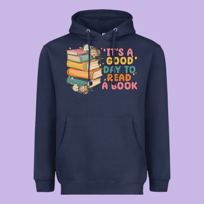 It's A Good Day To Read A Book Heavyweight Hoodie Designed By Maliassmallbusiness