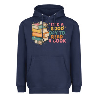 Navy it's a good day to read a book Heavyweight Hoodie - MaliasSmallBusiness