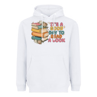 White it's a good day to read a book Heavyweight Hoodie - MaliasSmallBusiness