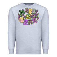 Heather Grey mardi gras Premium Sweatshirt - MaliasSmallBusiness