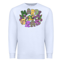 White mardi gras Premium Sweatshirt - MaliasSmallBusiness