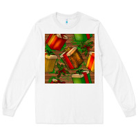 White christmas gift box seamless pattern Long Sleeve Tee - BundleAndBundleShop