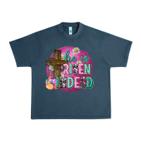 Midnight Navy he is risen indeed easter Urban Heavy Tee - Neo Western