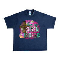 Navy he is risen indeed easter Urban Heavy Tee - Neo Western