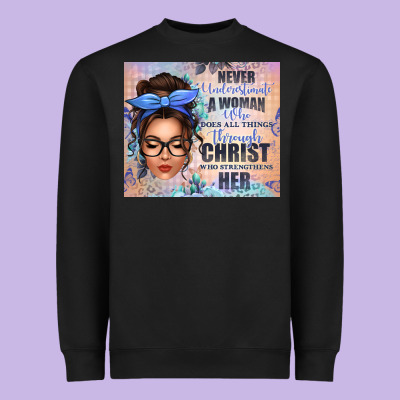 Never Underestimate A Woman Who Does All Things Th Heavyweight Sweatshirt Designed By Texasbilliewilder