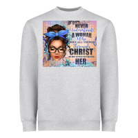 Heather Grey never underestimate a woman who does all things th Heavyweight Sweatshirt - texasbilliewilder