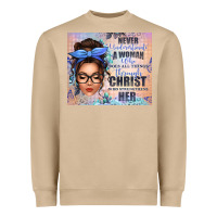 Mushroom never underestimate a woman who does all things th Heavyweight Sweatshirt - texasbilliewilder
