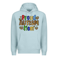Blue Mist proud autism mom design Premium Hoodie - LillyAllenDesigns