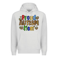 Dove Grey proud autism mom design Premium Hoodie - LillyAllenDesigns