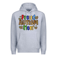 Heather Grey proud autism mom design Premium Hoodie - LillyAllenDesigns