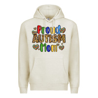 Oatmeal Heather proud autism mom design Premium Hoodie - LillyAllenDesigns