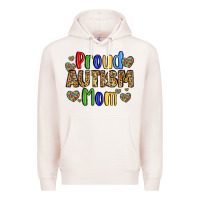 Pale Pink proud autism mom design Premium Hoodie - LillyAllenDesigns