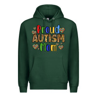 Sports Green proud autism mom design Premium Hoodie - LillyAllenDesigns