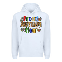 White proud autism mom design Premium Hoodie - LillyAllenDesigns