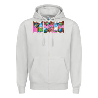 Dove Grey Western Easter Day Gnomes With Eggs Zipper Hoodie - Artiststas