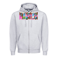 Heather Grey Western Easter Day Gnomes With Eggs Zipper Hoodie - Artiststas
