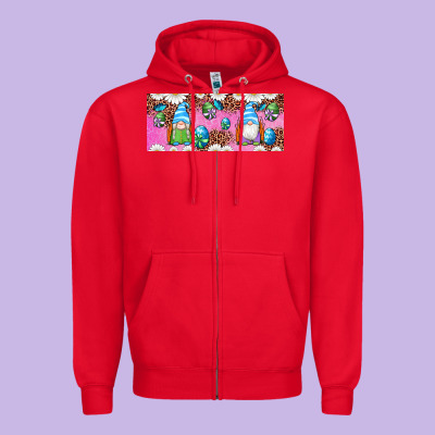 Western Easter Day Gnomes With Eggs Zipper Hoodie Designed By Artiststas