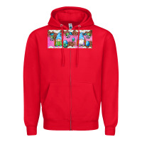 Red Western Easter Day Gnomes With Eggs Zipper Hoodie - Artiststas