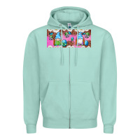 Seafoam Western Easter Day Gnomes With Eggs Zipper Hoodie - Artiststas