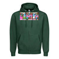 Sports Green Western Easter Day Gnomes With Eggs Zipper Hoodie - Artiststas