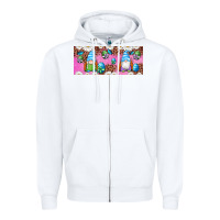 White Western Easter Day Gnomes With Eggs Zipper Hoodie - Artiststas
