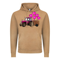 Vintage Camel valentine's day pink tractor with pin heart balloons Vintage Hoodie - RanaPortraitStore