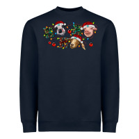 Navy hohoho farm animals Heavyweight Sweatshirt - RanaPortraitStore