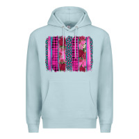 Blue Mist valentine's day floral leopard brushstroke Premium Hoodie - AdoDesignShop