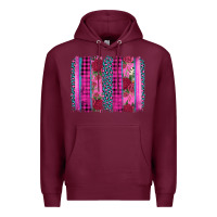 Burgundy valentine's day floral leopard brushstroke Premium Hoodie - AdoDesignShop
