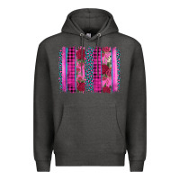 Charcoal Heather valentine's day floral leopard brushstroke Premium Hoodie - AdoDesignShop