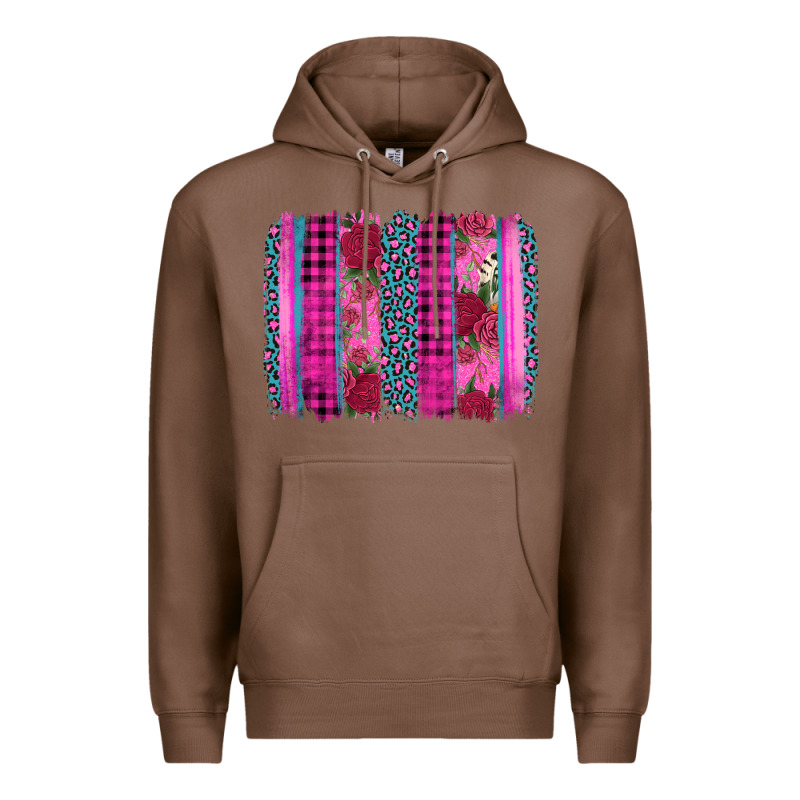 Valentine's Day Floral Leopard Brushstroke Premium Hoodie by AdoDesignShop | Teevron