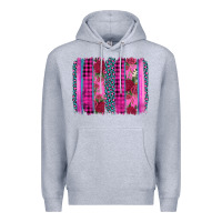 Heather Grey valentine's day floral leopard brushstroke Premium Hoodie - AdoDesignShop