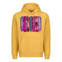 Mustard valentine's day floral leopard brushstroke Premium Hoodie - AdoDesignShop
