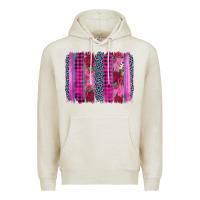 Oatmeal Heather valentine's day floral leopard brushstroke Premium Hoodie - AdoDesignShop