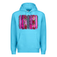 Ocean Blue valentine's day floral leopard brushstroke Premium Hoodie - AdoDesignShop