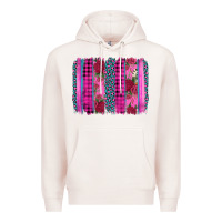 Pale Pink valentine's day floral leopard brushstroke Premium Hoodie - AdoDesignShop