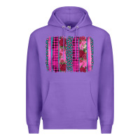 Purple valentine's day floral leopard brushstroke Premium Hoodie - AdoDesignShop