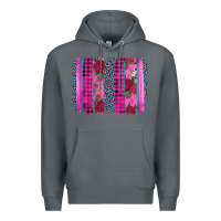 Rock valentine's day floral leopard brushstroke Premium Hoodie - AdoDesignShop